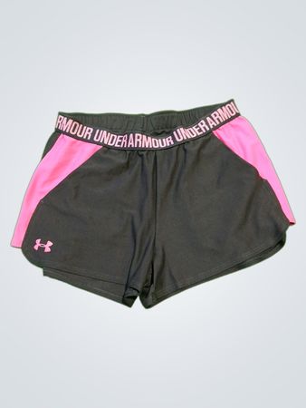 Under Armour Women's Black and Pink Shorts