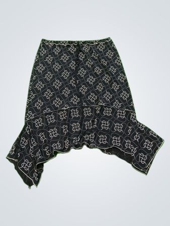 Max Studio Black Geometric Print Skirt