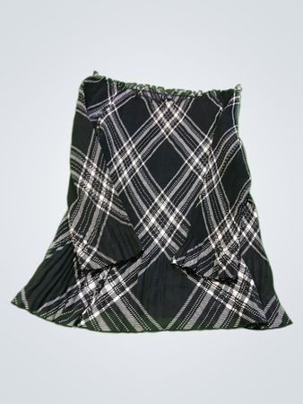 Black and White Plaid Skirt