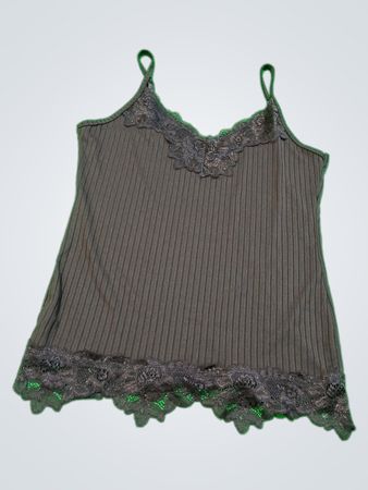 Brown Lace Trim Camisole
