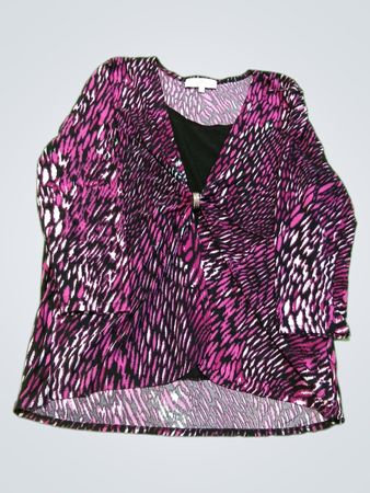 Classic Editions Pink Animal Print Blouse