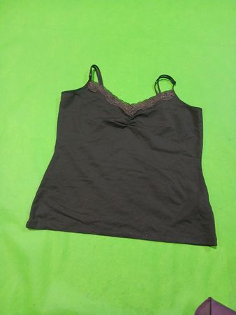 Black Camisole with Lace Trim
