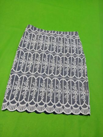 Downeast Gray and White Floral Skirt