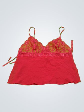 Red Lace Trim Camisole