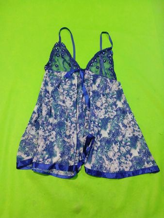 Blue Floral Chemise