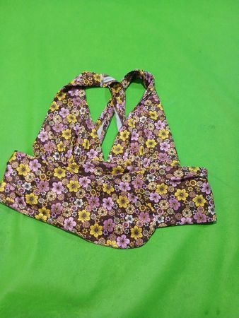 Floral Halter Neck Bra
