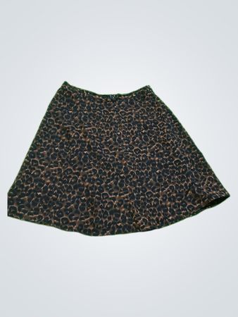 Ann Taylor Leopard Print Silk Skirt