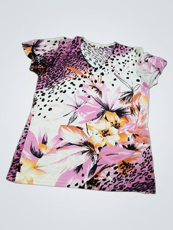 Beta's Choice Floral Leopard Print Top
