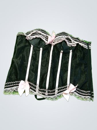Black Lace Trim Corset