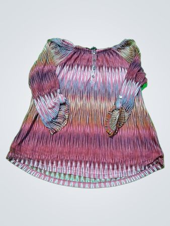 Zoey & Lee Pleated Multicolor Top