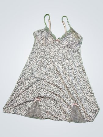 Evan Monroe Gray and White Animal Print Chemise