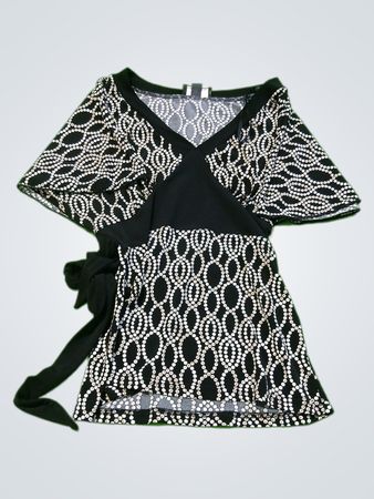 iz by Eyer California Women's Black and White Blouse