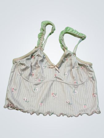 Unbranded Floral Striped Halter Cami Top