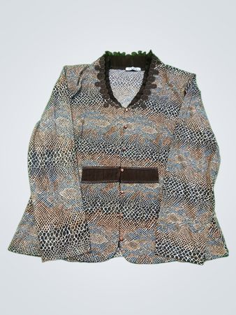 Crazy 48 Snakeskin Print Jacket