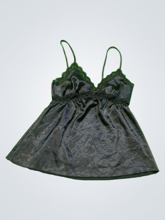 Black Lace Trim Chemise