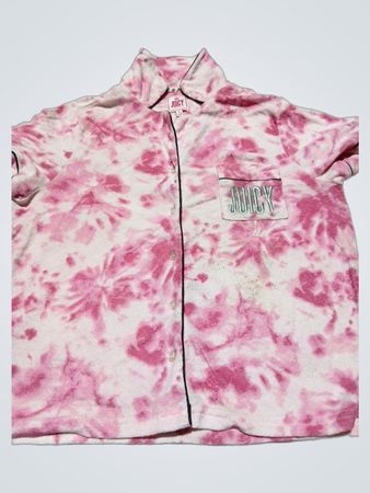 Juicy Couture Pink Tie-Dye Fleece Pajama Top