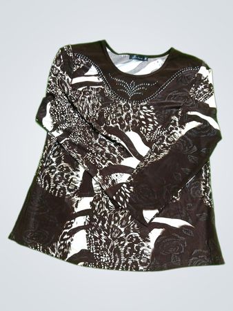 Jenshuni Women's Black and White Floral Skirt