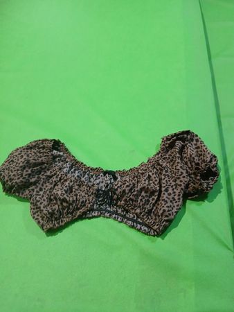 Leopard Print Ruffled Tube Top