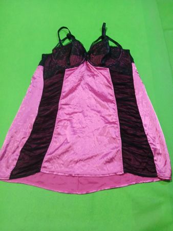 Torrid Pink & Black Babydoll Lingerie Top