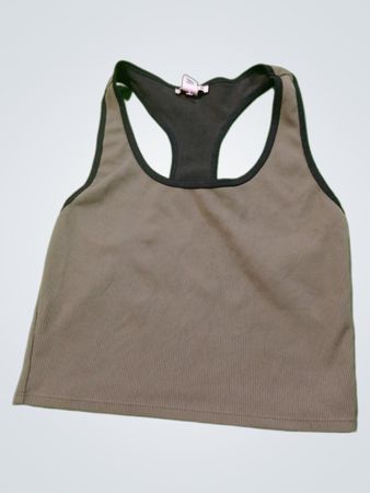 Grey and Black Tank Top