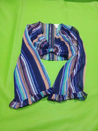 Revamped Striped Cropped Blouse