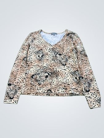 claire inspires dk Animal Print Blouse