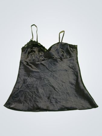 Rampage Black Lace Trim Cami Top
