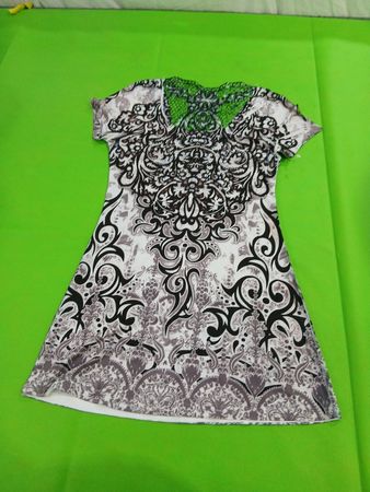 Short sleeve printed dress