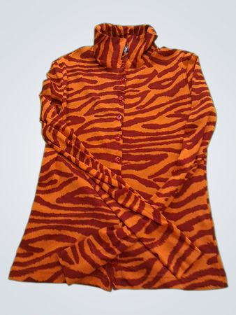 KOOKA Tiger Print Turtleneck Shirt