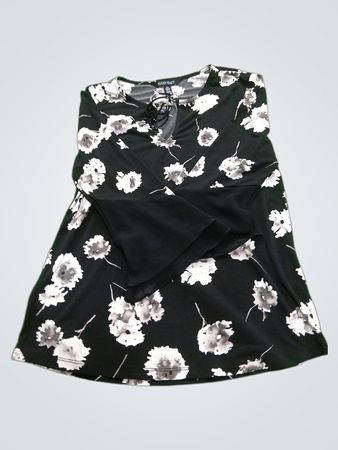 Ellen Tracy Floral Long-Sleeve Dress