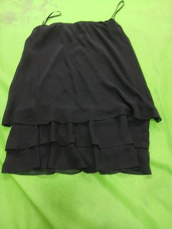 Collections by Lourea Black Ruffled Spaghetti Strap Dress