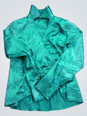 Maison d'Amélie Paris Green Textured Wrap Top