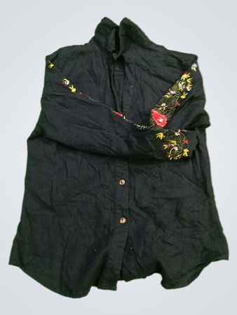 Pierre Cardin Embroidered Black Shirt