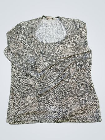 Susan Lawrence Snake Print Long Sleeve Top