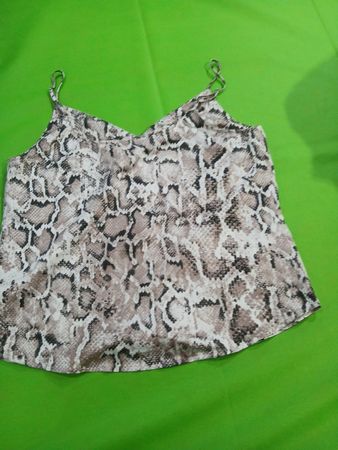 Satin Snake Print Cami Top