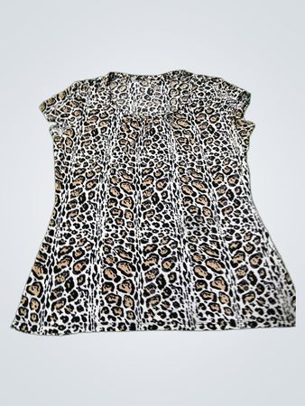Leopard Print Short Sleeve Top