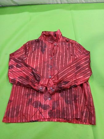 J.H. Collectibles Petites Red Striped Blouse