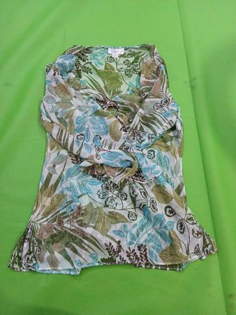 Ann Taylor Loft Petites Floral Print Sheer Blouse