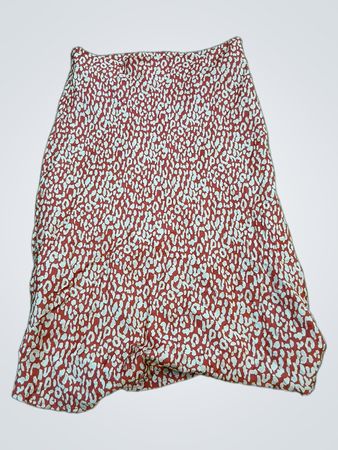 Hyped Unicorn Red and White Animal Print Midi Skirt