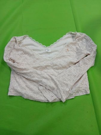 No Boundaries Lace Trimmed V-Neck Long Sleeve Top