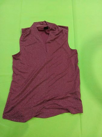 Rock & Shine Burgundy Sparkle Sleeveless Top