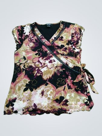 Style & Co Petite Women's Floral Print Wrap Top