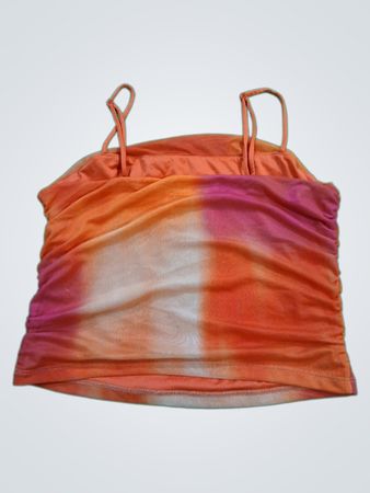 Defrost Ruched Tie-Dye Tank Top