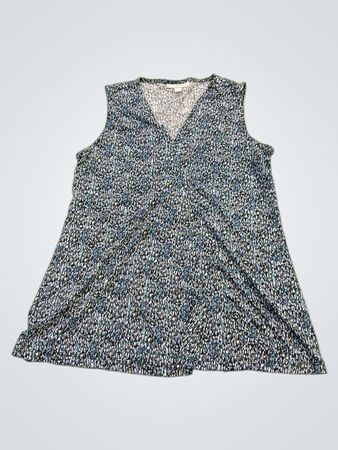 DANA BUCHMAN Sleeveless V-Neck Printed Top