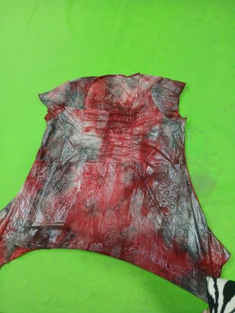 Red and Grey Tie-Dye Tunic