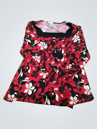 Carducci Red Floral Print Dress