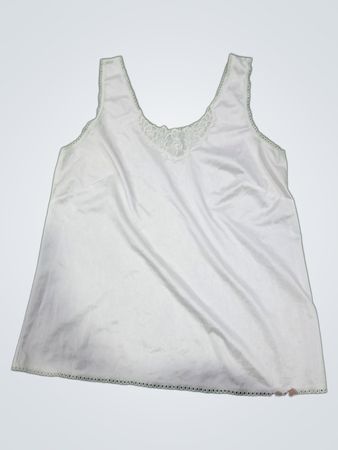 White lace trim tank top