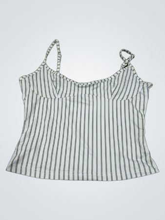 White and green striped camisole