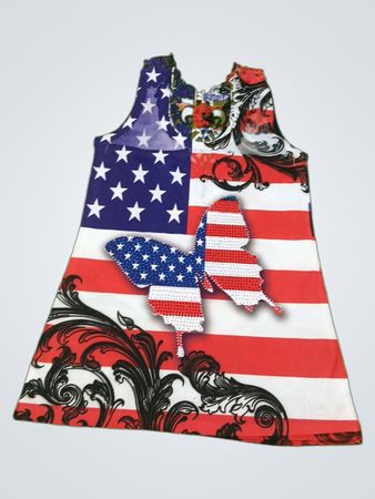 American Flag Butterfly Dress
