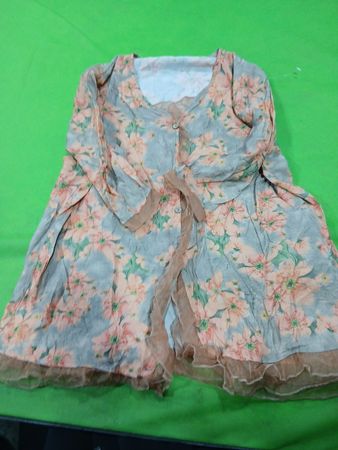 Women's floral print long sleeve dress with tie waist